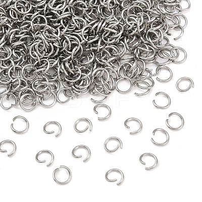 Tarnish Resistant 304 Stainless Steel Open Jump Rings STAS-N015-03-6x.0.8mm-1