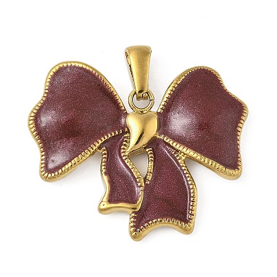 304 Stainless Steel Enamel Pendants STAS-P408-17C-G-1