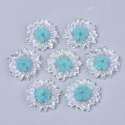 Transparent Clear Epoxy Resin Cabochons CRES-N025-02D-1