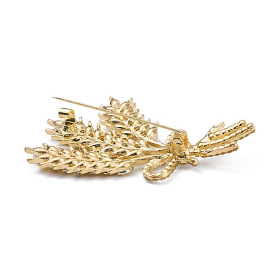 Rhinestone Brooch Pin PALLOY-K002-01KCG-02-1