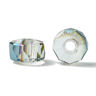 Transparent Electroplate Glass Beads GLAA-K064-10A-HP01-1