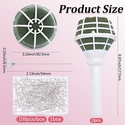 2Pcs Plastic Bridal Bouquet Holder FIND-SP0005-59-1