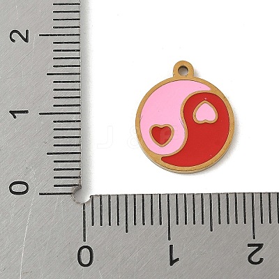 304 Stainless Steel Enamel Charms STAS-P388-19K-G-1