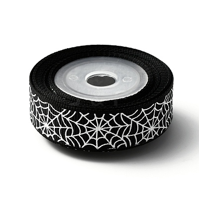 5 Yards Halloween Printed Polyester Grosgrain Ribbon OCOR-WH0047-95B-02-1