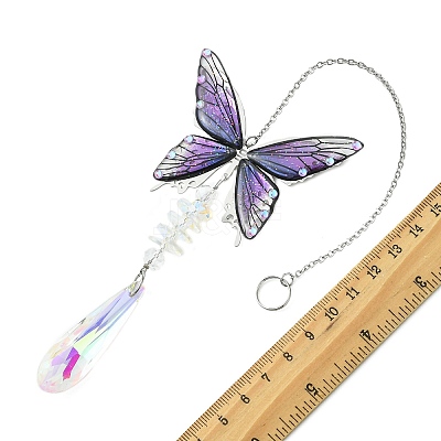Teardrop Glass Crystal Suncatcher HJEW-JM04953-1