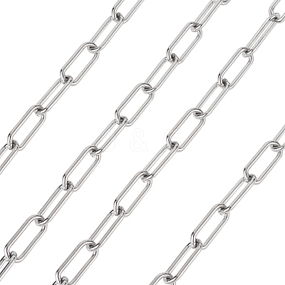 304 Stainless Steel Paperclip Chains YS-TAC0003-02P-1