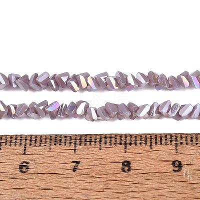Electroplate Opaque Glass Beads Strands EGLA-Q139-01A-C05-1