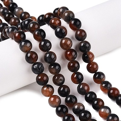 Dyed Natural White Jade Beads Strands G-T138-8mm-210-14-1