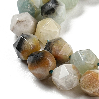 Natural Flower Amazonite Beads Strands G-C085-A01-01-1