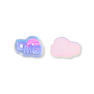 Plate Transparent Acrylic Cabochons OACR-N135-21-1