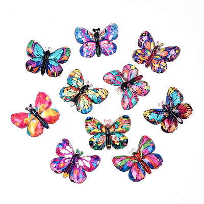 Printed Translucent Acrylic  Pendants OACR-T028-23A-1