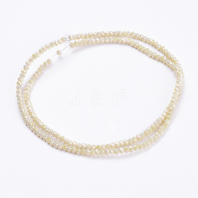 Electroplate Glass Beads Strands X-GLAA-F078-FR08-1