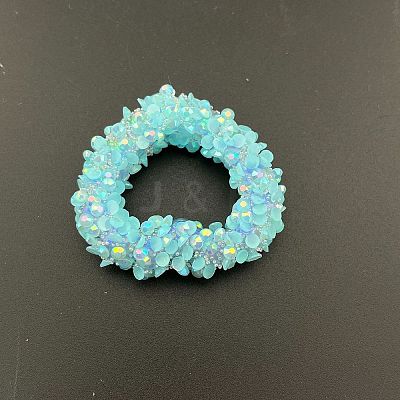 Bling Bling Resin Rhinestone Hollow Heart Beads RESI-WH0080-01F-1