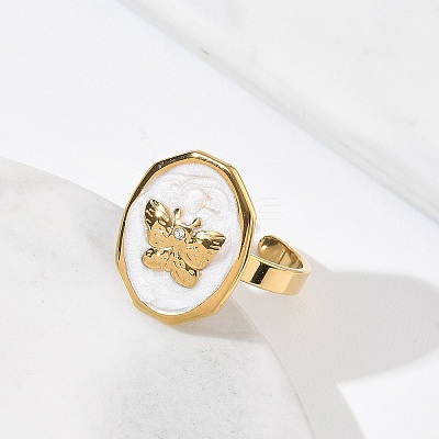 304 Stainless Steel Cuff Open Rings for Women RJEW-F207-01A-G-1