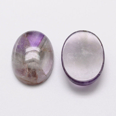 Oval Natural Amethyst Cabochons X-G-K020-14x10mm-03-1