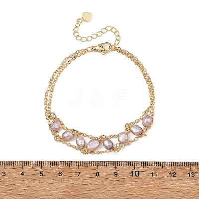 Brass Cable Chains Bracelets BJEW-JB14220-1