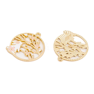 Rack Plating Alloy Enamel Pendants LS-FIND-A040-05A-03G-1