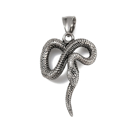 Hand Polished 304 Stainless Steel Pendants STAS-V012-04AS-1