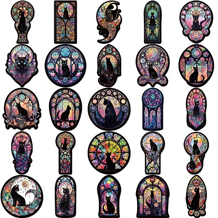 Gothic Style PVC Self-Adhesive Cartoon Stickers X-STIC-PW0019-01-1