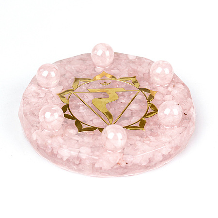 Resin Chakra Round Display Decoration PW-WG65353-05-1