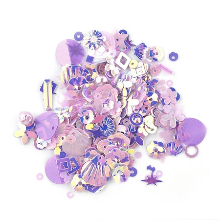 Plastic Paillette Beads DIY-P025-05C-1