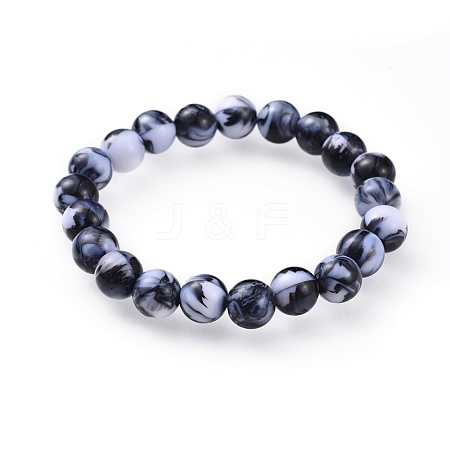 Acrylic Beads Stretch Bracelets BJEW-JB04568-02-1