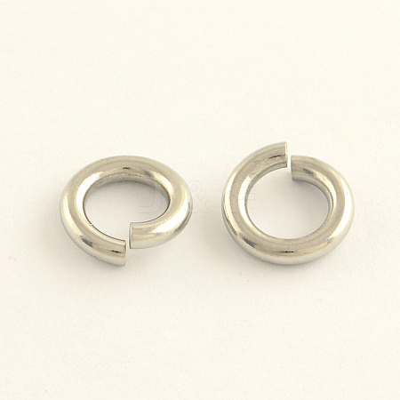 Tarnish Resistant 304 Stainless Steel Open Jump Rings A-STAS-R065-44-1