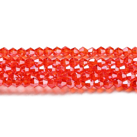Transparent Electroplate Glass Beads Strands LS-EGLA-A039-T4mm-A14-1