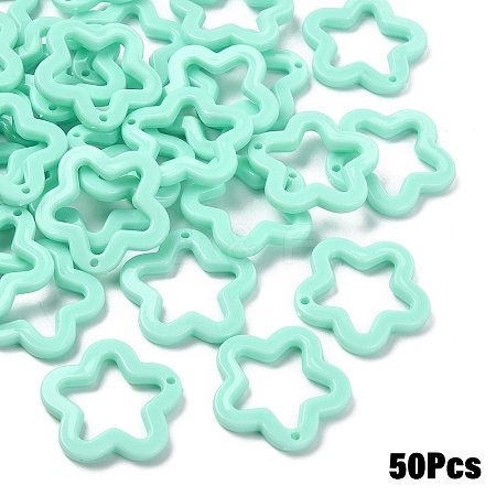 50Pcs Opaque Acrylic Pendants MACR-YW0004-36C-1