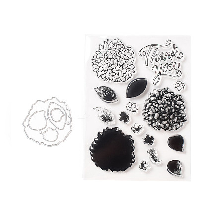 Clear Silicone Stamps and Carbon Steel Cutting Dies Set DIY-F105-01-1