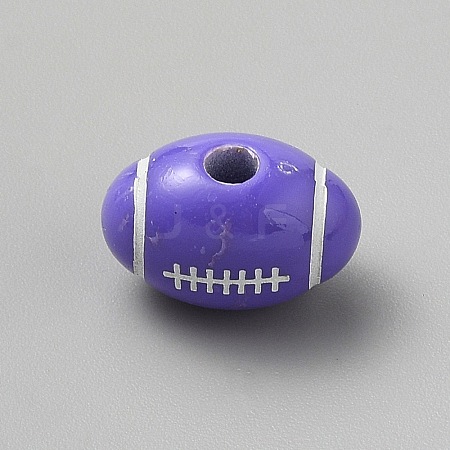 Opaque Acrylic European Beads SACR-CJC0001-34C-1