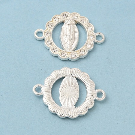 Flat Round Alloy Connector Charms FIND-H039-01S-1