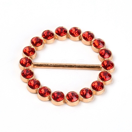 Flat Round Alloy Buckles JEWB-WH0014-08B-1