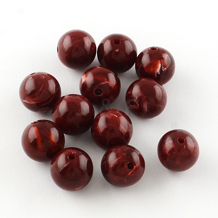 Acrylic Imitation Gemstone Beads OACR-R029-10mm-05-1