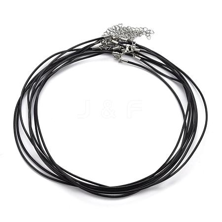 Round Leather Cord Necklaces Making X-MAK-I005-2mm-1