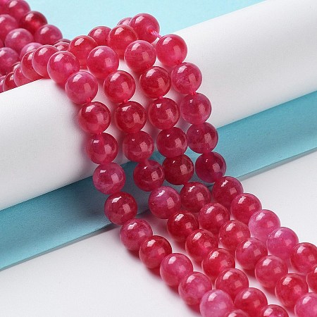 Dyed Natural Malaysia Jade Beads Strands X-G-G021-02A-08-1