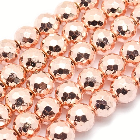 Electroplate Non-magnetic Synthetic Hematite Beads Strands G-L485-02A-LRG-1