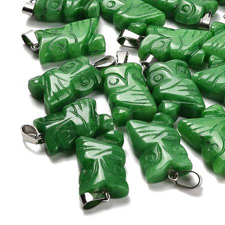 Dyed Natural White Jade Pendants G-B127-09P-02-1