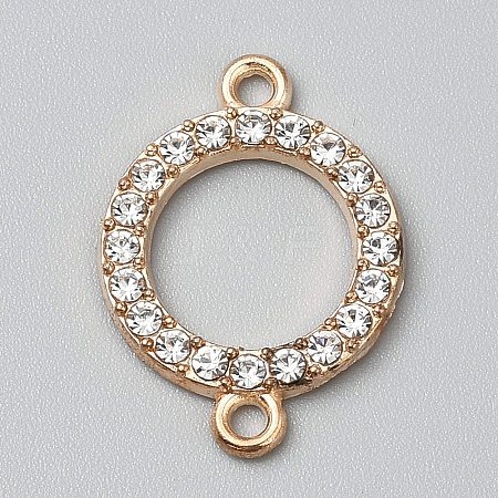 Alloy Crystal Rhinestone Connector Charms FIND-WH0431-27KCG-1