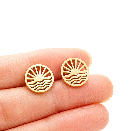 Valentine's Day 304 Stainless Steel Stud Earrings WGDCE41-05-1