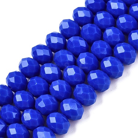 Opaque Solid Color Imitation Jade Glass Beads Strands LS-EGLA-A044-P8mm-D32-1
