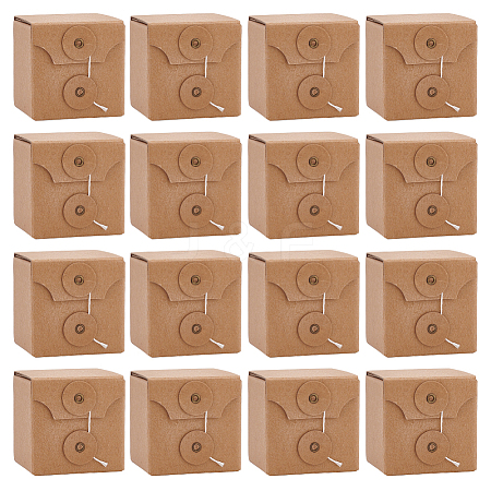 Square Kraft Paper Folding Boxes CON-WH0094-09-1