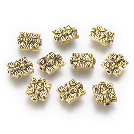 Tibetan Style Alloy Rectangle Beads GLF0660Y-NF-1