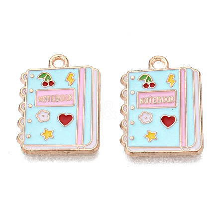 Alloy Enamel Pendants ENAM-Q004-01KCG-23-1