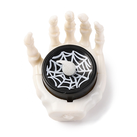 Halloween Resin Skeleton Hand LED Light Figurines Ornament AJEW-Z036-02A-1