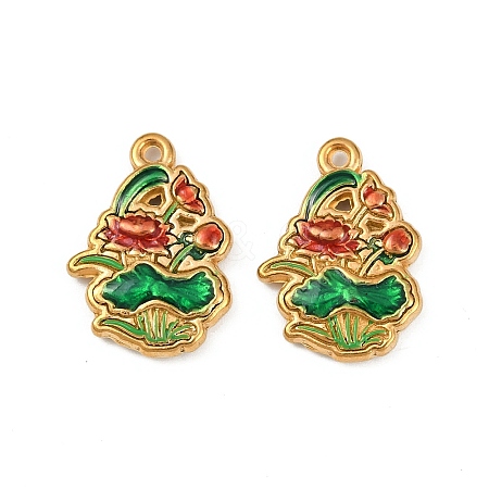304 Stainless Steel Enamel Pendants STAS-Z140-08G-1