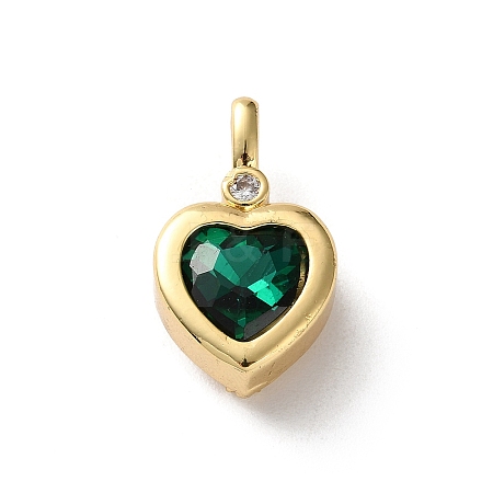 Brass Rhinestone Pendants KK-P320-05G-01-1