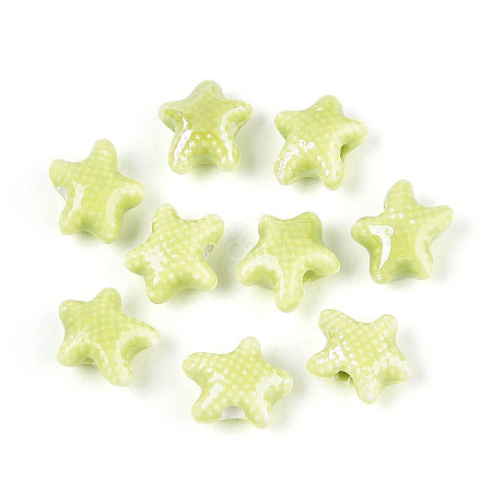 Handmade Porcelain Beads PORC-Q002-03G-01-1