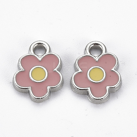 Rack Plating Alloy Enamel Charms X-ENAM-N053-49-RS-1