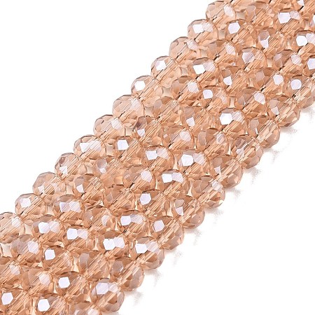 Electroplate Glass Beads Strands EGLA-A044-T4mm-A20-1